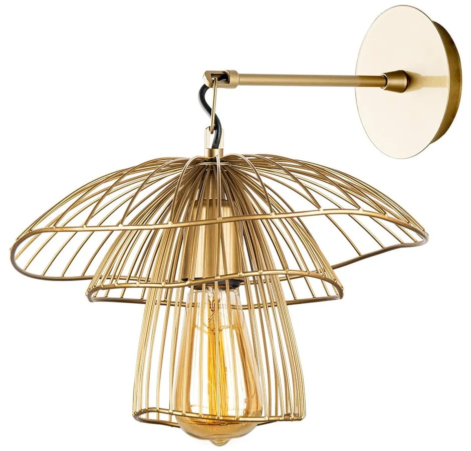Nástenné svietidlo v zlatej farbe Squid Lighting Root, výška 36 cm