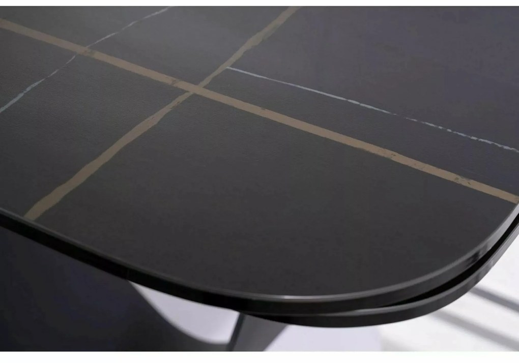 Rozkladací jedálenský stôl Infinity 160/240 cm čierny mat