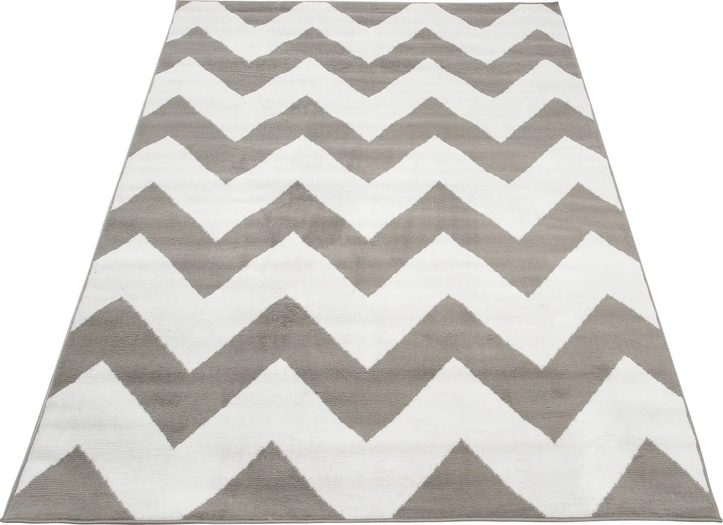 TA Koberec C437A SVETLO SIVÁ/BIELA BALI PP Rozmer: 180x250 cm