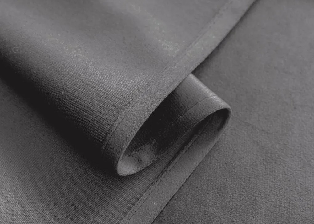 Svetlosivý zatemňovací záves VELVET 140x250 cm Zavesenie: Kovové krúžky