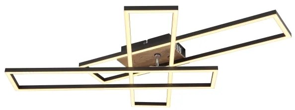 Globo 67208-40 - LED Stropné svietidlo DAKARI LED/40W/230V 3000K 60x80 cm čierna