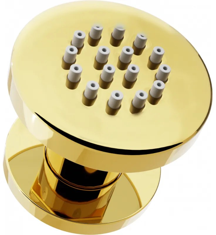 Mexen - podmietková sprchová tryska, okrúhla, 50 mm, zlatá, 79361-50