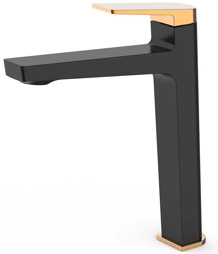 Vysoká umývadlová batéria Royal Black Rose Gold