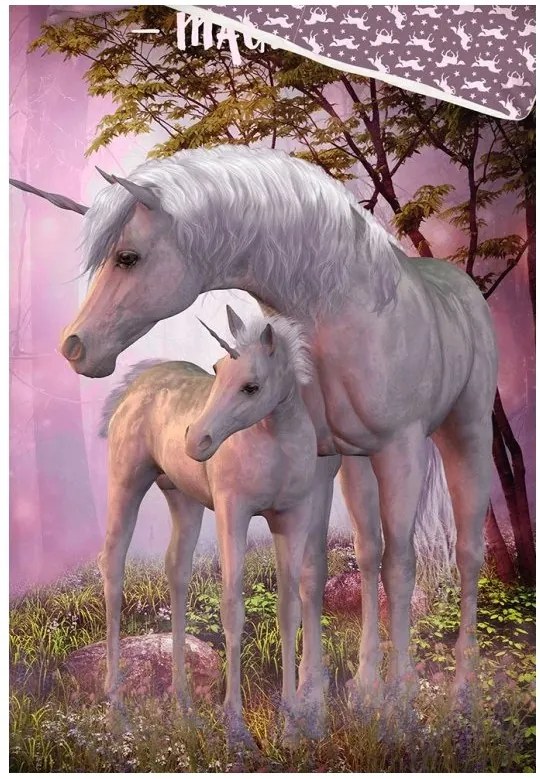 Detské obliečky Jednorožec Bájný Krasavec 140x200/70x90 cm