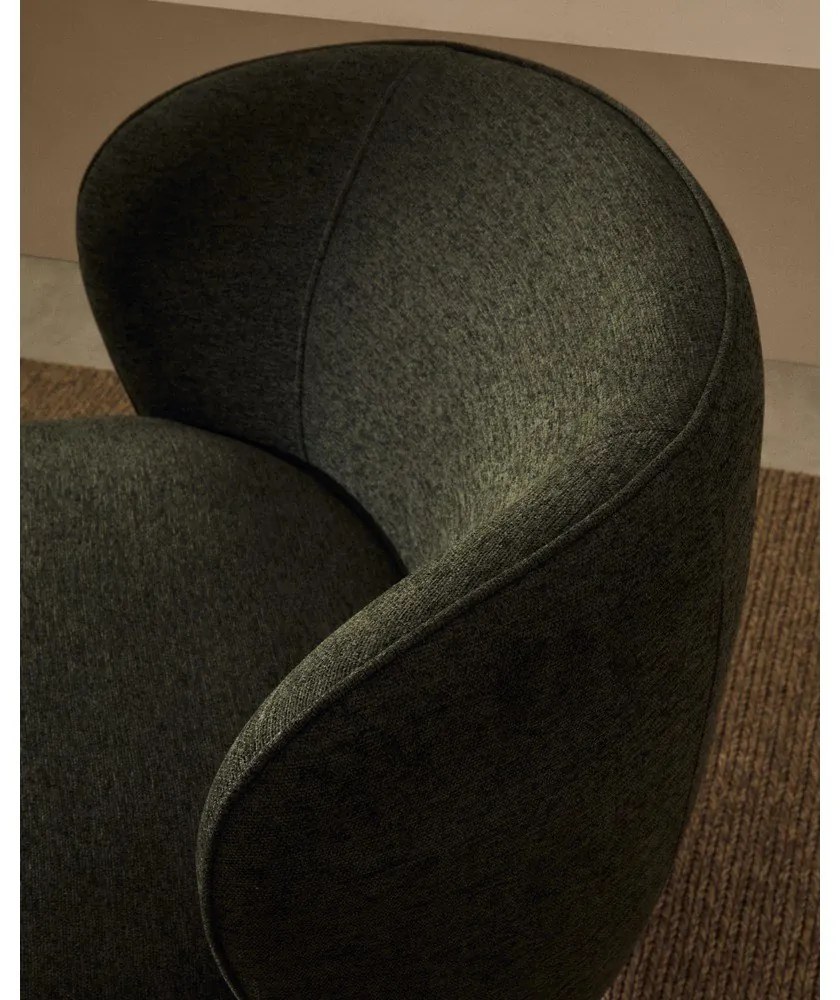 Zelené ženilkové kreslo Ulit – Kave Home