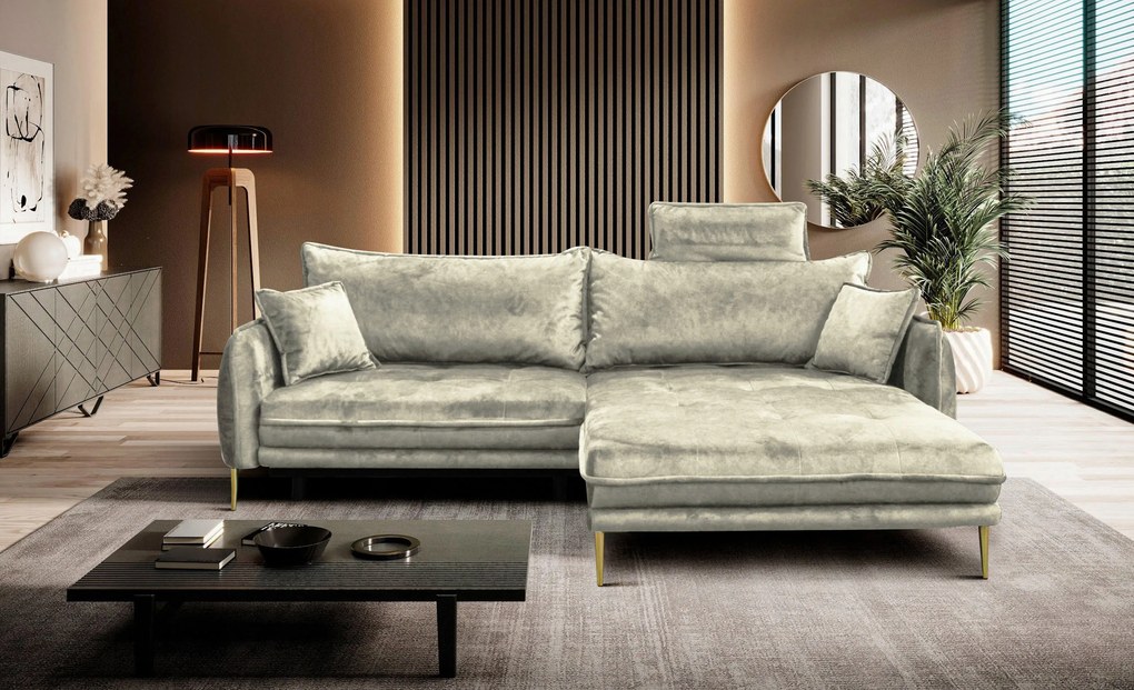 XXXLutz ROHOVÁ SEDAČKA, textil, krémová MID.YOU - Sedačky - 001574006201