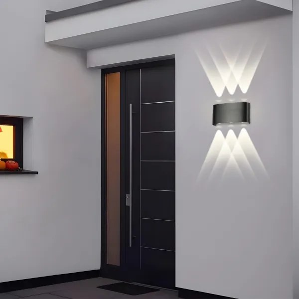 Brilagi - LED Vonkajšie nástenné svietidlo FLAREBOX LED/6W/230V čierna IP65