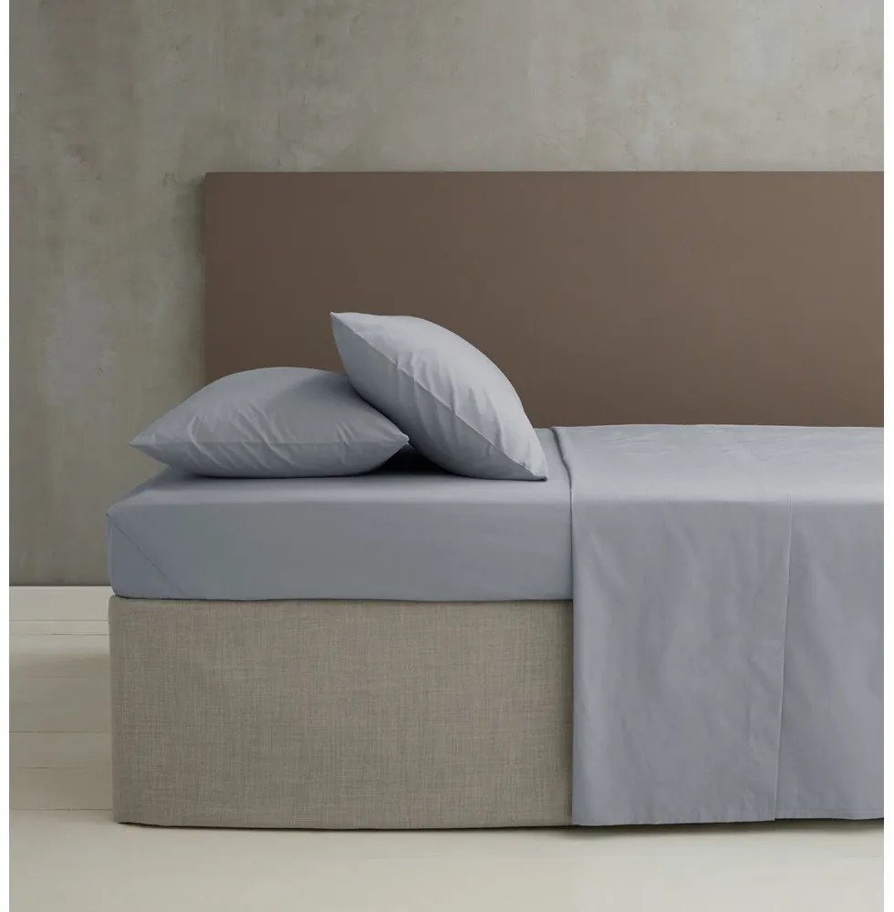 Sivá napínacia perkálová plachta 135x190 cm Easy Iron Percale – Catherine Lansfield