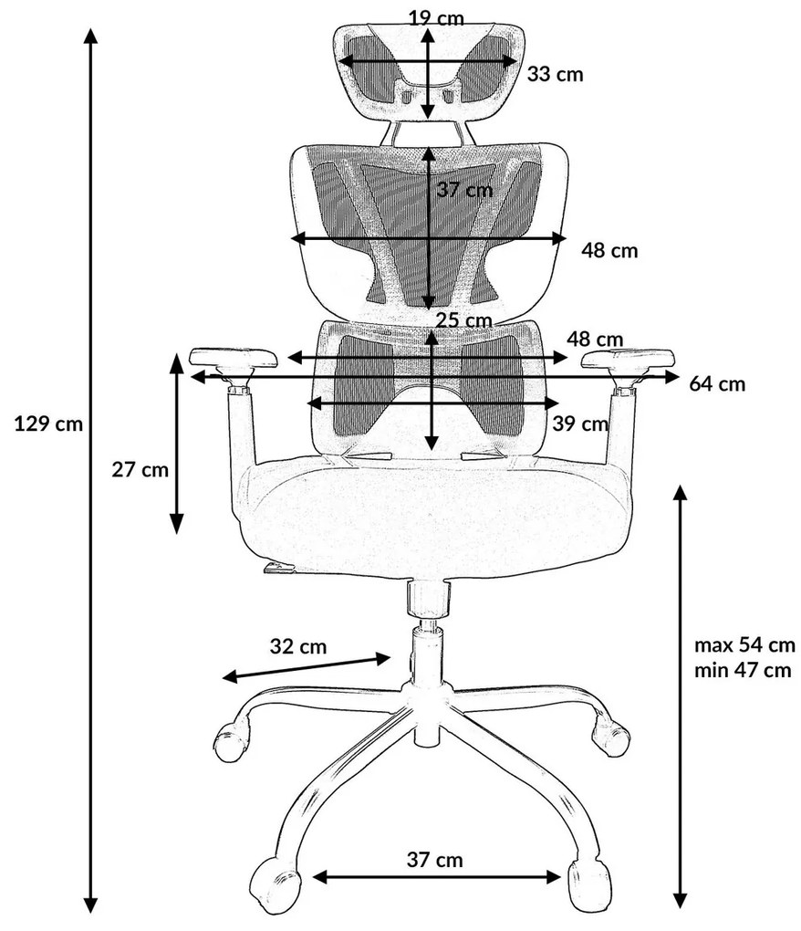 Herní židle KG101 černá
