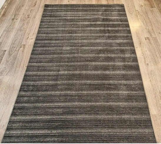 HU Sivý pruhovaný koberec Saloon ANTRACIT Rozmer: 60x100 cm