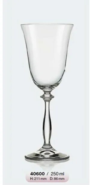 BOHEMIA ANGELA POHÁRE NA VÍNO 250ML SADA 6 KS