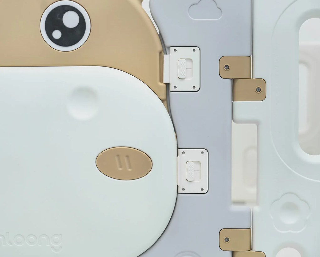 Modulárna ohrádka Hippo modrá pre deti ZOG.SQ-002 Farba: hnedá