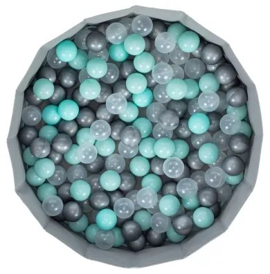 Detský suchý bazén s loptičkami pr. 80 cm modro-sivý