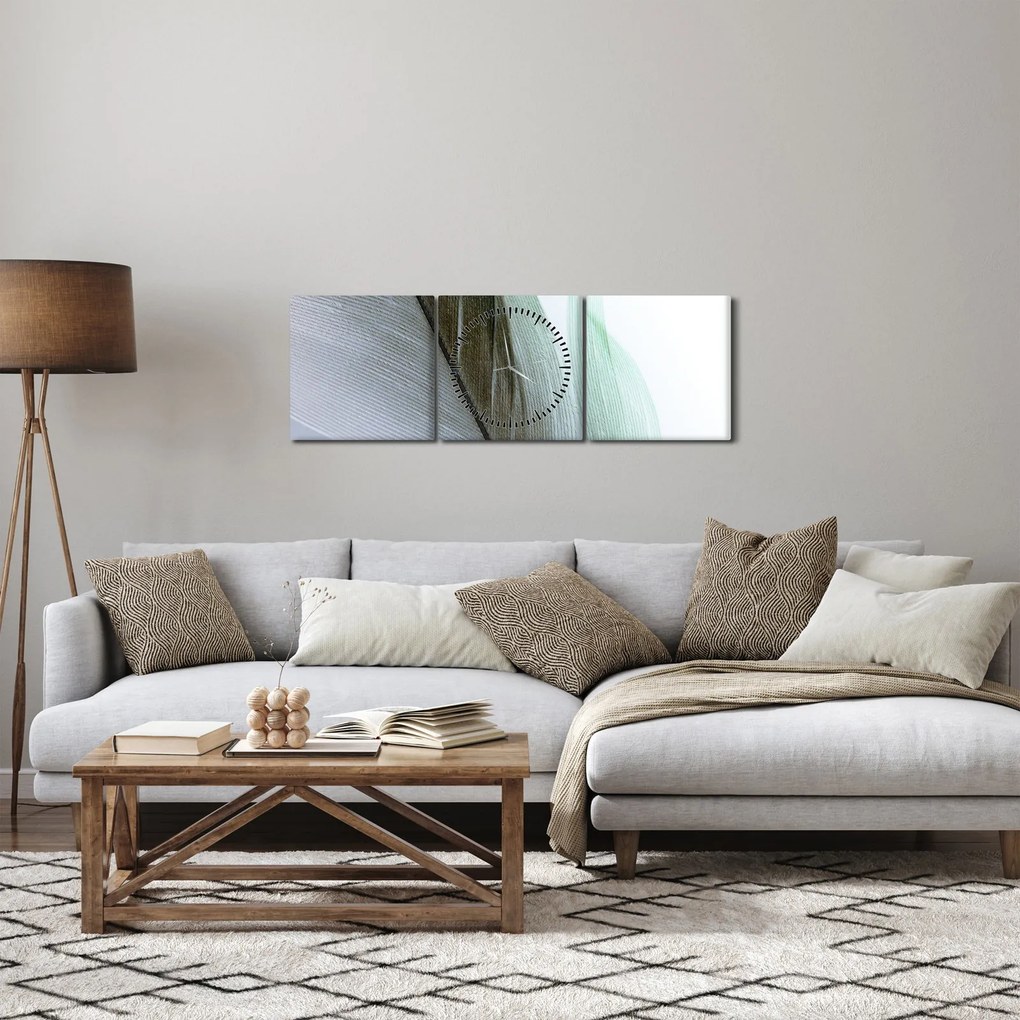 Obraz - Perie, makro (s hodinami) (90x30 cm)