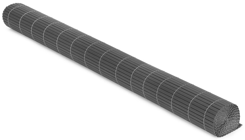 Obojstranná PVC rohož, 150x300 cm, na balkónový/terasový plot, farba antracitová, MultiGarden
