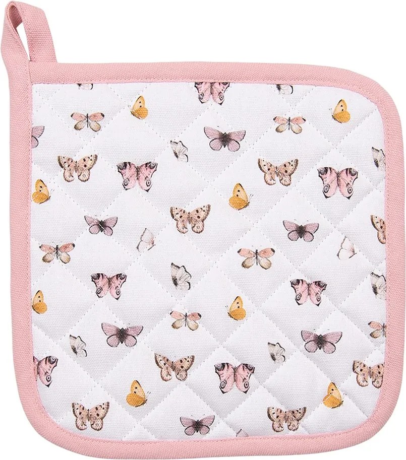 Balvnená detská chňapka podložka s motýlikmi Butterfly Paradise - 16*16 cm