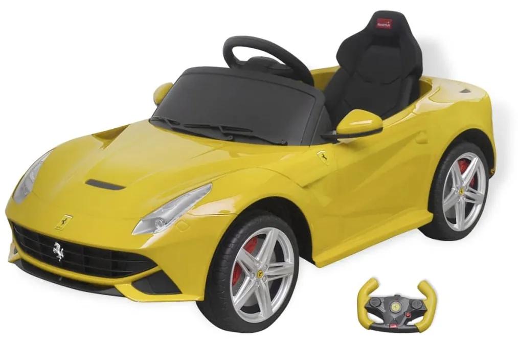 vidaXL Detské auto "Ferrari F12" s diaľkovým ovládaním, žlté, 6 V