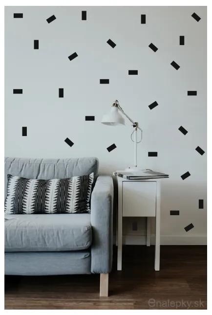 Nálepky na stenu - Škandinávske obdĺžniky 50 ks Farba: biela 010