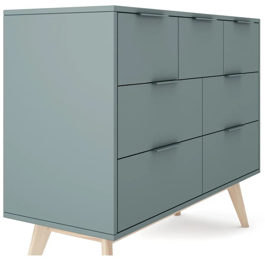 Komoda sivozelená 120x83x40 cm Pisco – Marckeric