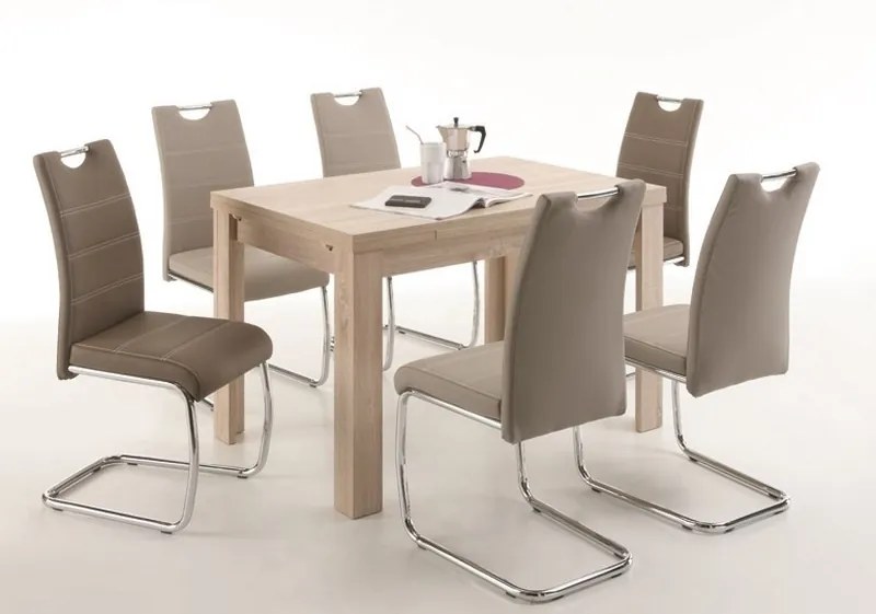 Jedálenská stolička Flora, latté ekokoža