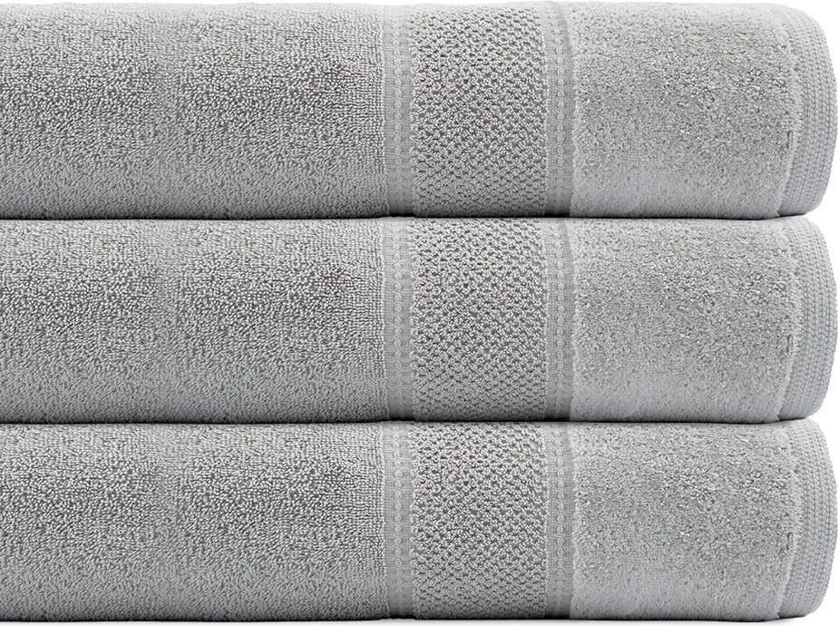 Set uterák a osuška Mario svetlosivý 50x90 + 70x140 cm | Bavlna 550 gsm