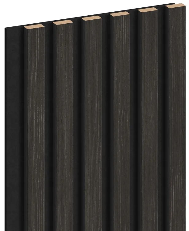 Mexen Lam-F, akustické stenové lamely 275 × 30 cm, plstený podklad 8 mm, technická dyha, orech striebristý, S105-275307-3015-009