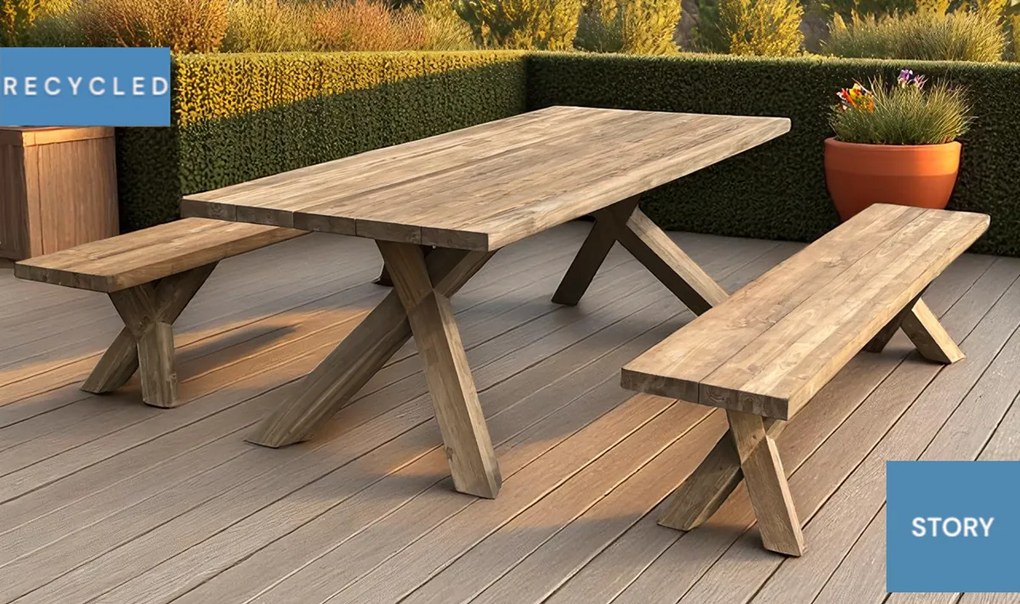 SPIDER+lavice set - zostava z teaku