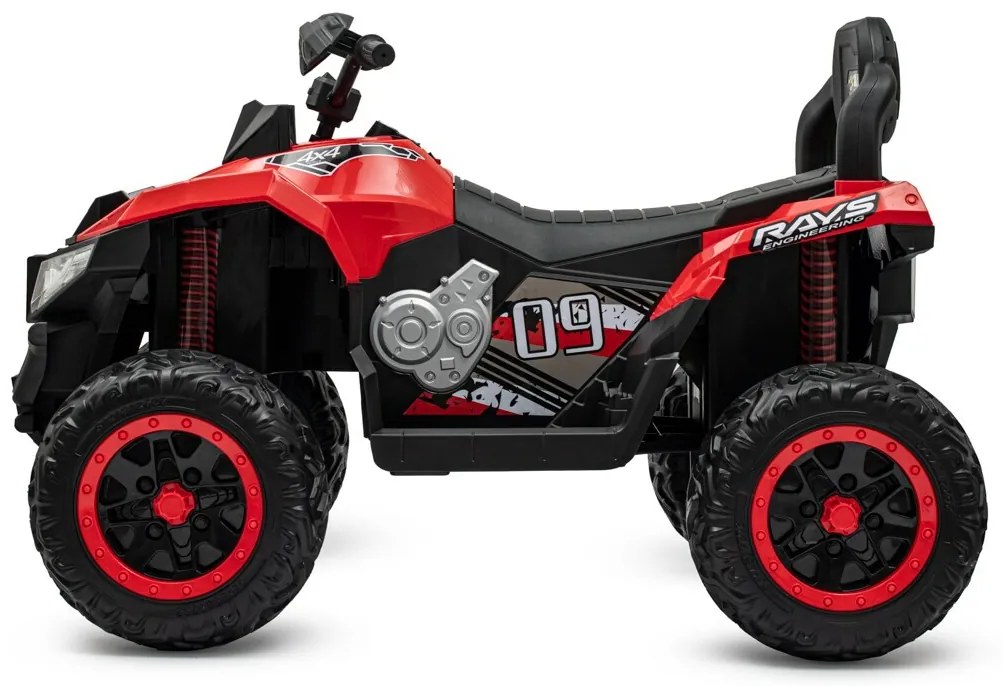 Detská elektrická štvorkolka Baby Mix RAVE 4x4 červená