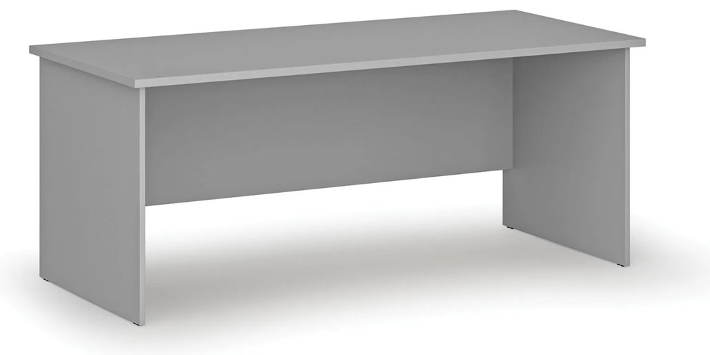 Kancelársky písací stôl PRIMO GRAY, 180x80 cm, sivá