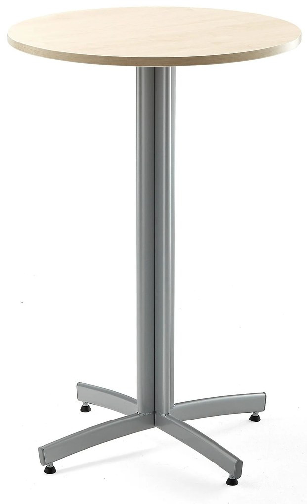 Barový stôl SANNA, Ø 700x1050 mm, breza, šedá