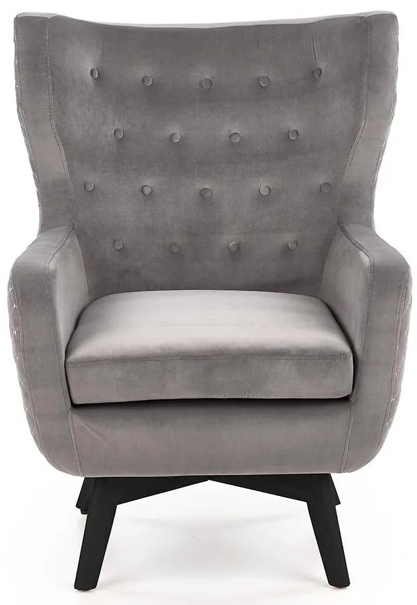 Kreslo Marvel sivá/čierna