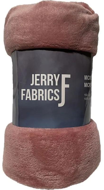 JERRY FABRICS Deka microflanel super soft Staroružová  Polyester, 150/200 cm