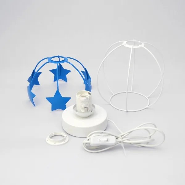 Detská stolná lampa STARS 1xE27/15W/230V modrá/biela