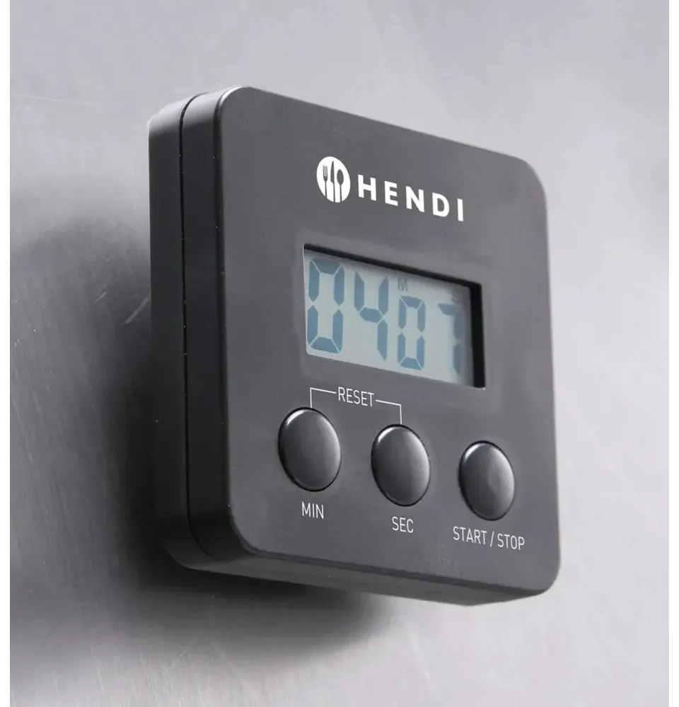 Čierna digitálna minútka s magnetom Hendi