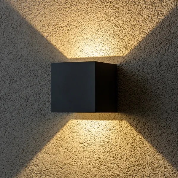 Brilagi - LED Vonkajšie nástenné svietidlo CUBE LED/6W/230V antracit IP54