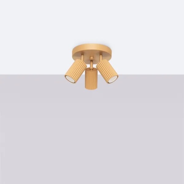 Sollux SL.1563 - Bodové svietidlo KARBON 3xGU10/10W/230V zlatá