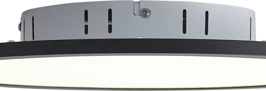 Inteligentný LED panel čierny 40 cm vrátane LED stmievania na teplú farbu s diaľkovým ovládaním - Knob