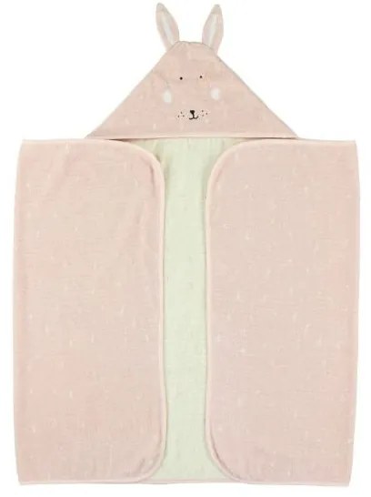 Detská osuška s kapucňou Mrs. Rabbit - 70 x 130 cm