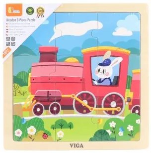 Viga puzzle lokomotíva 9ks