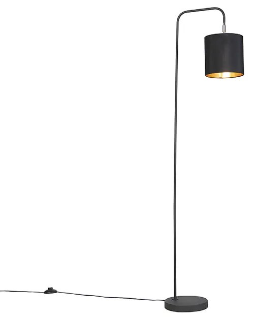Inteligentná stojaca lampa čierna vrátane WiFi žiarovky A60 - Lofty