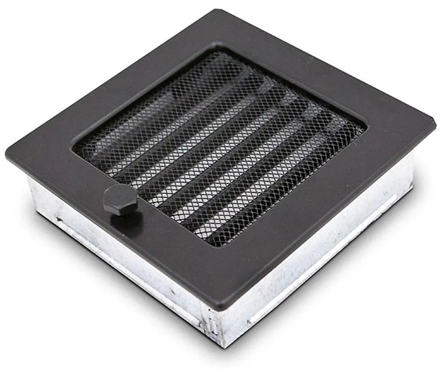 Komínová mriežka čierna so žalúziou 17X17 4F1717ZD