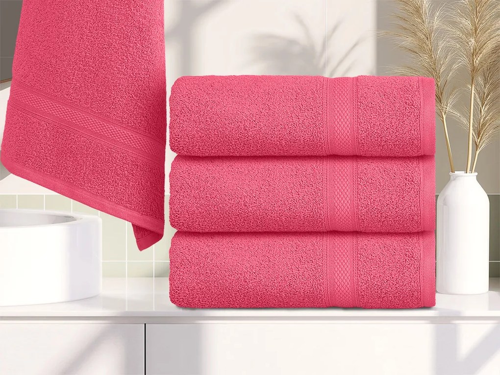 Uterák CLARYSSE ELEGANCE 60x110 cm koralový, 100% bavlna