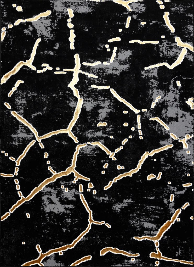 Kusový koberec Allure 1967 black/gold, 120x170, čierna, kancelária, Dywany Łuszczów