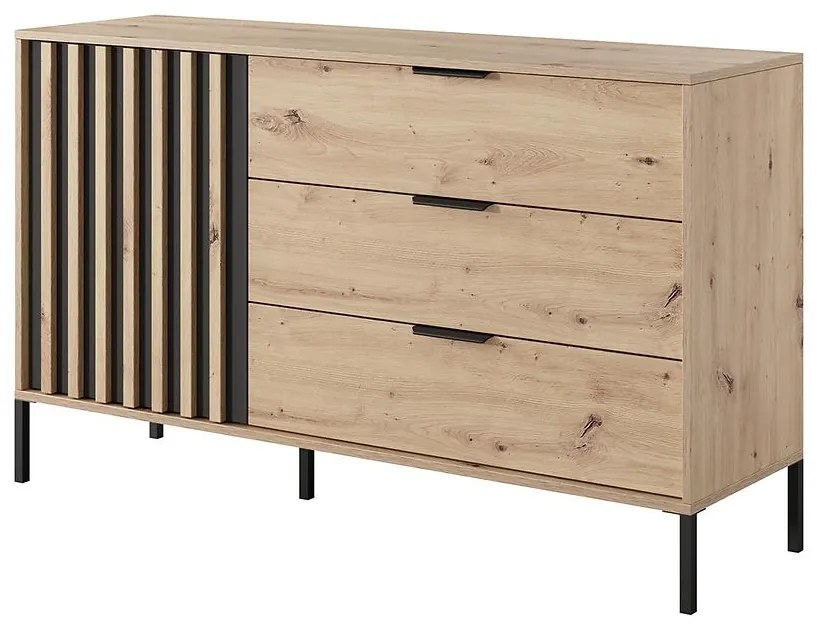 Komoda TALLY 138 D3S artisan dub/antracit