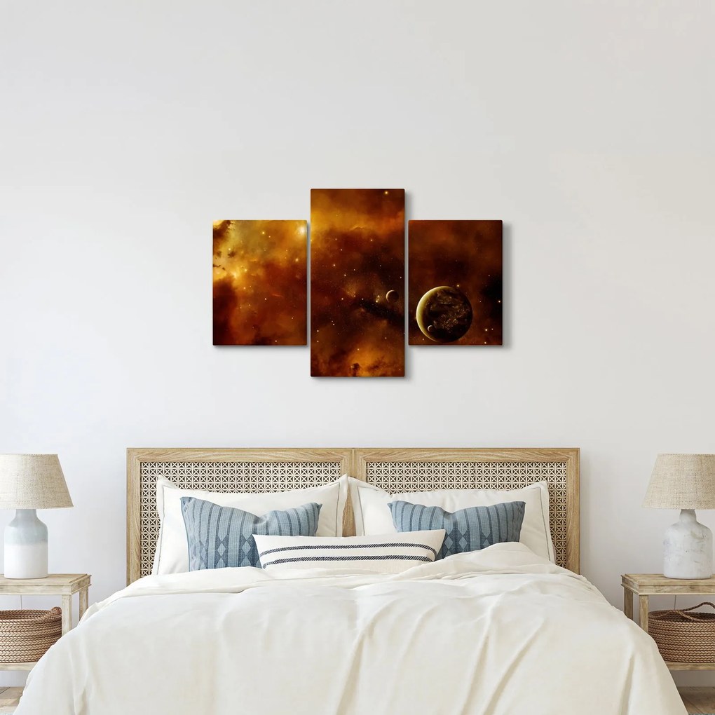 Obraz - Planéty s hmlovinou (90x60 cm)