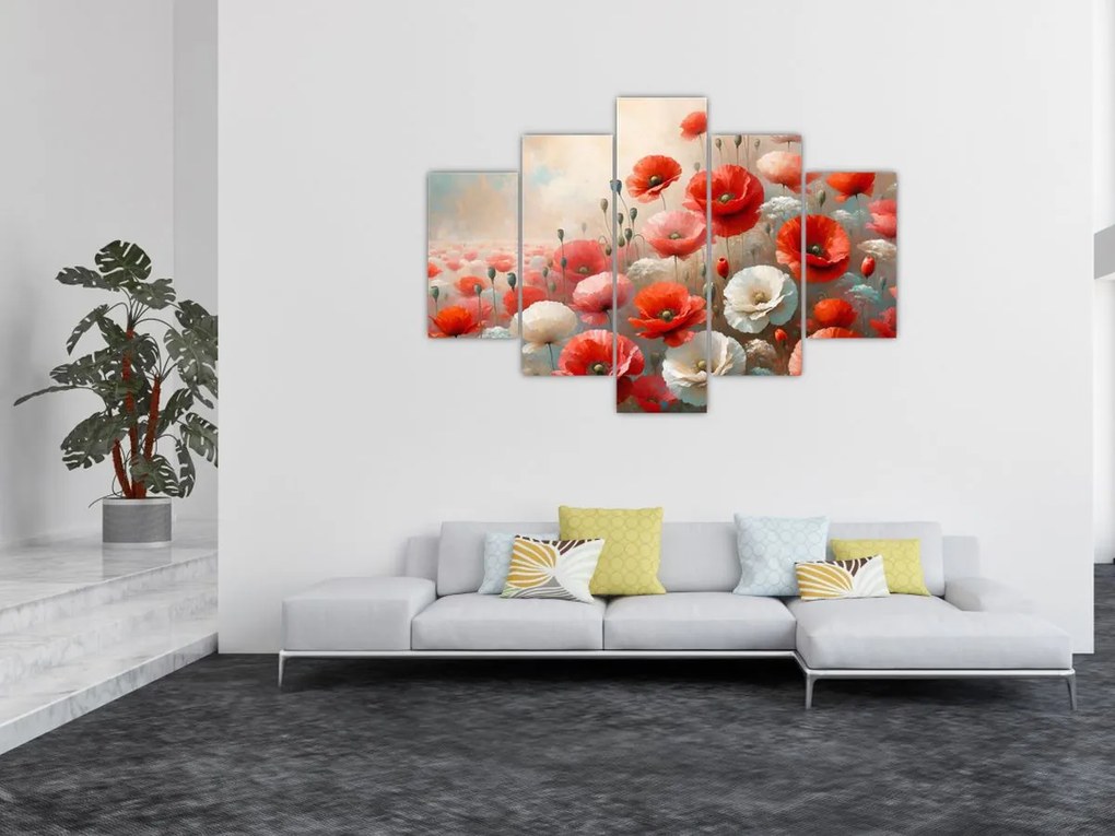 Obraz - Maľba vlčích makov (150x105 cm)
