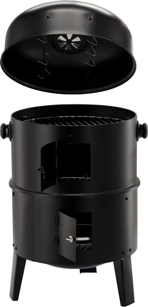 CH 3v1 Multifunkčný gril/udiareň/krb na drevené uhlie Smoker