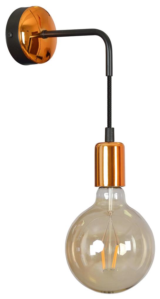 SPARK K1  | moderná medená nástenná lampa Farba: Čierna