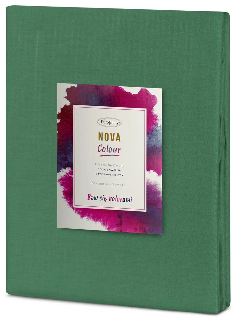 BAVLNENÉ OBLIEČKY NOVA COLOUR 180X200 CM TMAVOZELENÉ