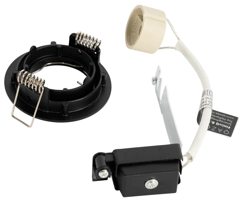 Sada 12 vstavaných bodových svetiel čiernych GU10 35 mm - Edu